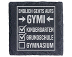 Schiefer Untersetzer Endlich Gehts Aufs Gymi - Geschenk für Gymnasiast – Bild 1