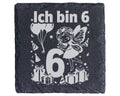 Schiefer Untersetzer Sechster Geburtstag Fee - Geschenk für Mädchen Ki – Bild 1