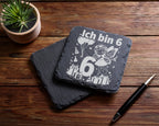 Schiefer Untersetzer Sechster Geburtstag Fee - Geschenk für Mädchen Ki – Bild 5
