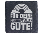 Schiefer Untersetzer Regenbogen Für Deine Zukunft Alles Gute - Geschen – Bild 1