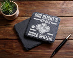 Schiefer Untersetzer Mir Reichts Ich Geh Boule Spielen - Lustiges Gesc – Bild 5