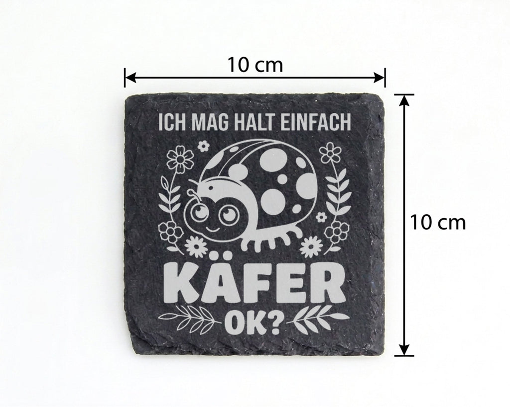 Schiefer Untersetzer Marienkäfer Ich Mag Einfach Käfer Ok - Lustiges G – Bild 4