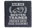 Schiefer Untersetzer Beste Trainer Spruch Mit Trillerpfeife - Geschenk – Bild 1