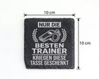 Schiefer Untersetzer Beste Trainer Spruch Mit Trillerpfeife - Geschenk – Bild 4
