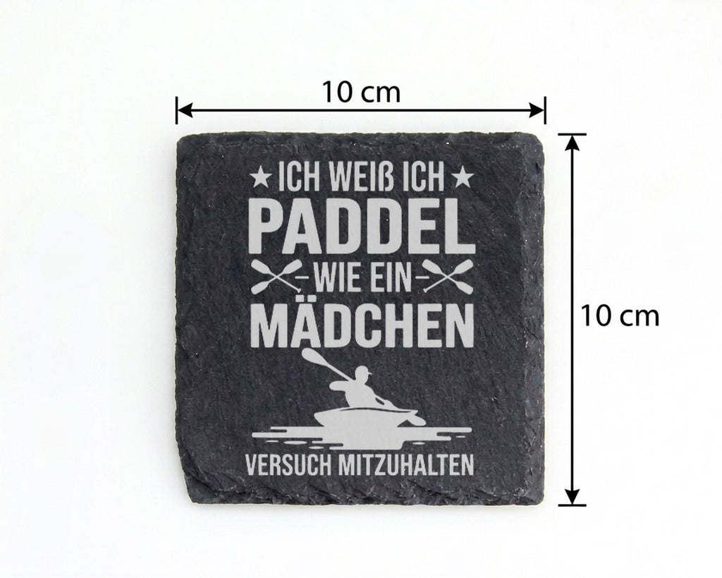 Schiefer Untersetzer Paddeln Wie Ein Mädchen Versuch Mitzuhalten - Lus – Bild 4