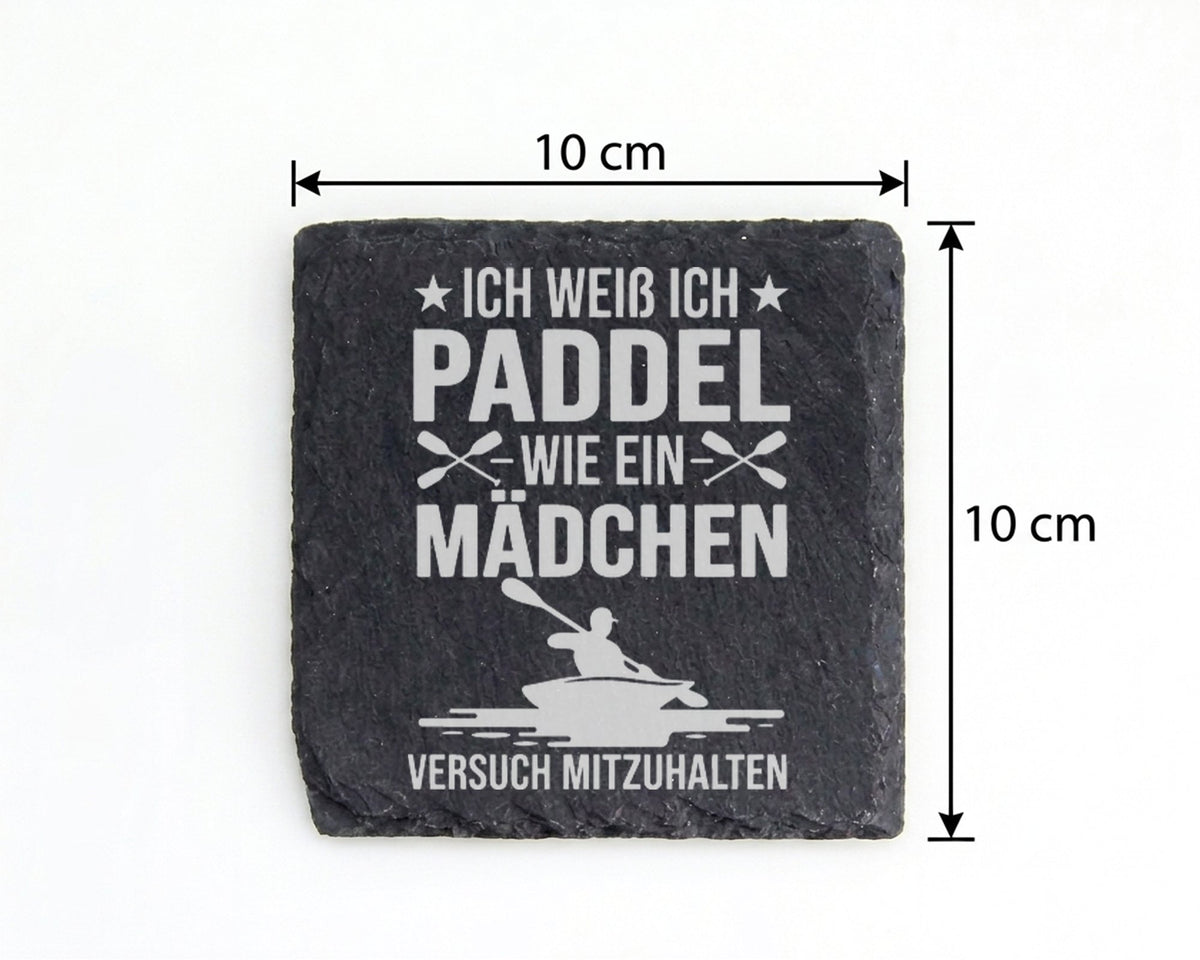 Schiefer Untersetzer Paddeln Wie Ein Mädchen Versuch Mitzuhalten - Lus – Bild 4