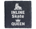 Schiefer Untersetzer Inline Skate Queen Spruch - Geschenk für Skaterin – Bild 1