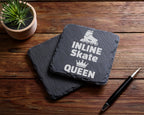 Schiefer Untersetzer Inline Skate Queen Spruch - Geschenk für Skaterin – Bild 5