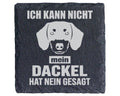 Schiefer Untersetzer Dackel Ich Kann Nicht Mein Hund Hat Nein Gesagt - – Bild 1