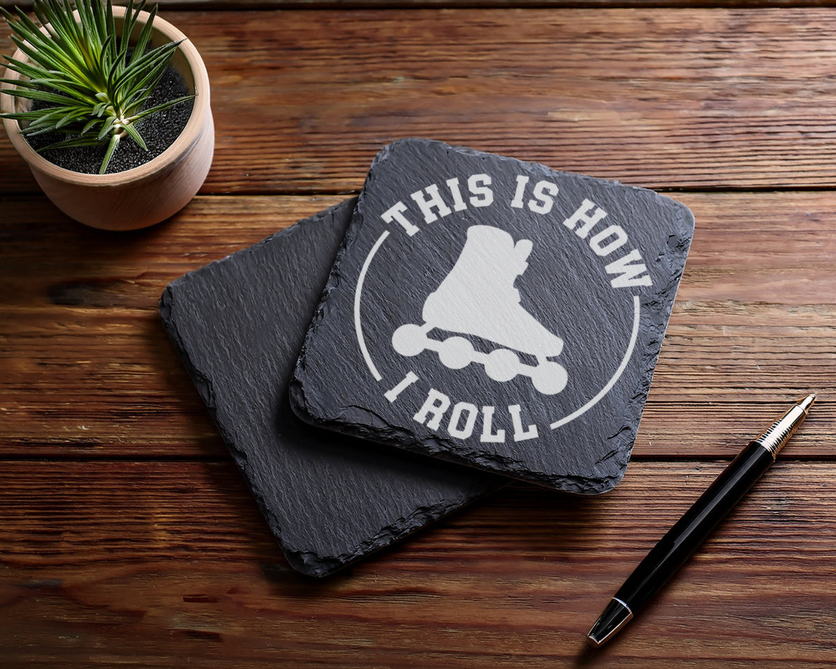 Schiefer Untersetzer Inliner This Is How I Roll - Lustiges Geschenk fü – Bild 5