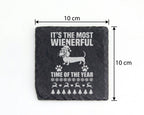 Schiefer Untersetzer Dackel Wienerful Time Spruch - Lustiges Geschenk  – Bild 4