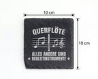 Schiefer Untersetzer Querflöte Alles Andere Sind Begleitinstrumente -  – Bild 4