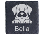 Schiefer Untersetzer Hund mit Wunschname Personalisiert - Geschenk für – Bild 1