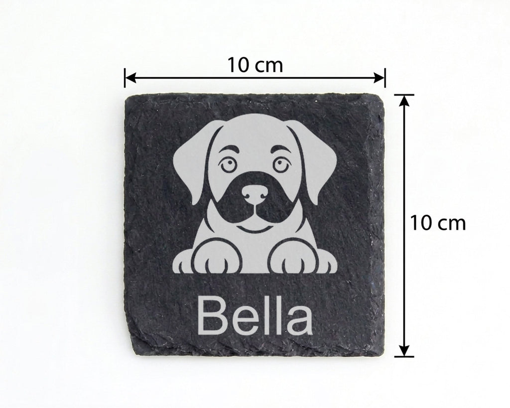 Schiefer Untersetzer Hund mit Wunschname Personalisiert - Geschenk für – Bild 4