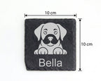 Schiefer Untersetzer Hund mit Wunschname Personalisiert - Geschenk für – Bild 4