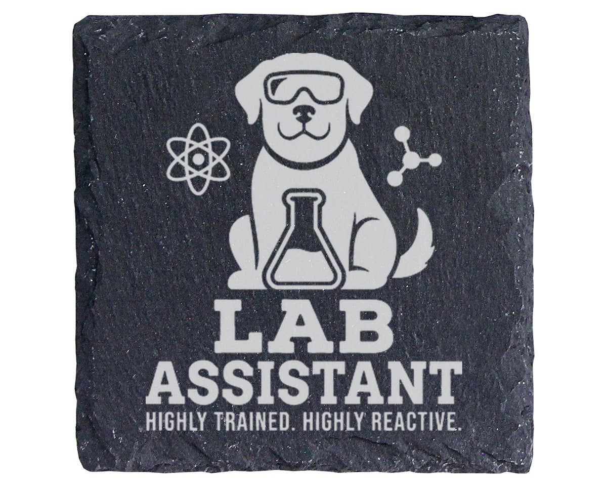 Schiefer Untersetzer Hund Lab Assistant Trained Reactive - Geschenk fü – Bild 1