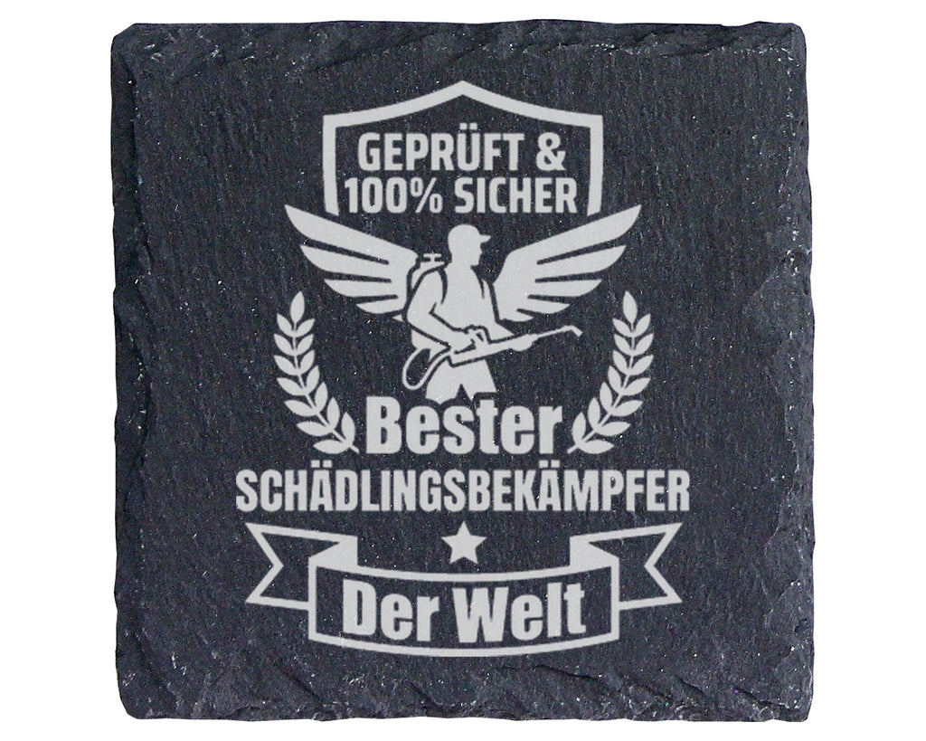 Schiefer Untersetzer Bester Schädlingsbekämpfer Der Welt - Lustiges Ge – Bild 1