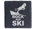 Schiefer Untersetzer Bock Auf Ski - Lustiges Geschenk für Skifahrer Mä – Bild 1