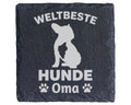Schiefer Untersetzer Hunde Oma Spruch - Geschenk für Großmutter Frauch – Bild 1