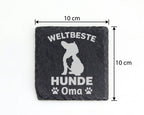 Schiefer Untersetzer Hunde Oma Spruch - Geschenk für Großmutter Frauch – Bild 4