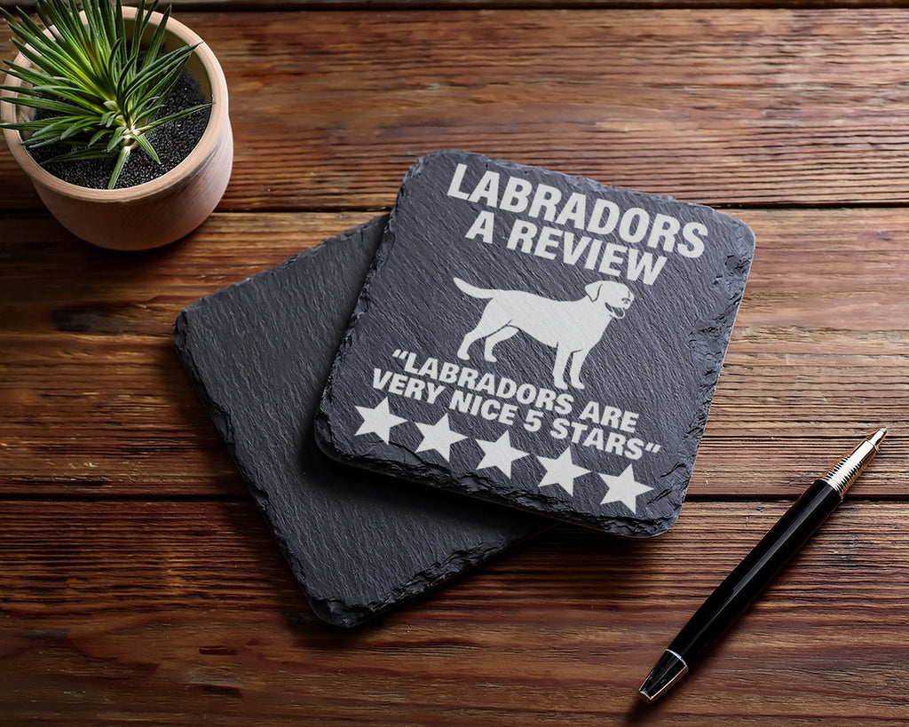 Schiefer Untersetzer Labrador Motiv - Lustiges Geschenk für Hundebesit – Bild 5
