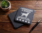 Schiefer Untersetzer Labrador Motiv - Lustiges Geschenk für Hundebesit – Bild 5