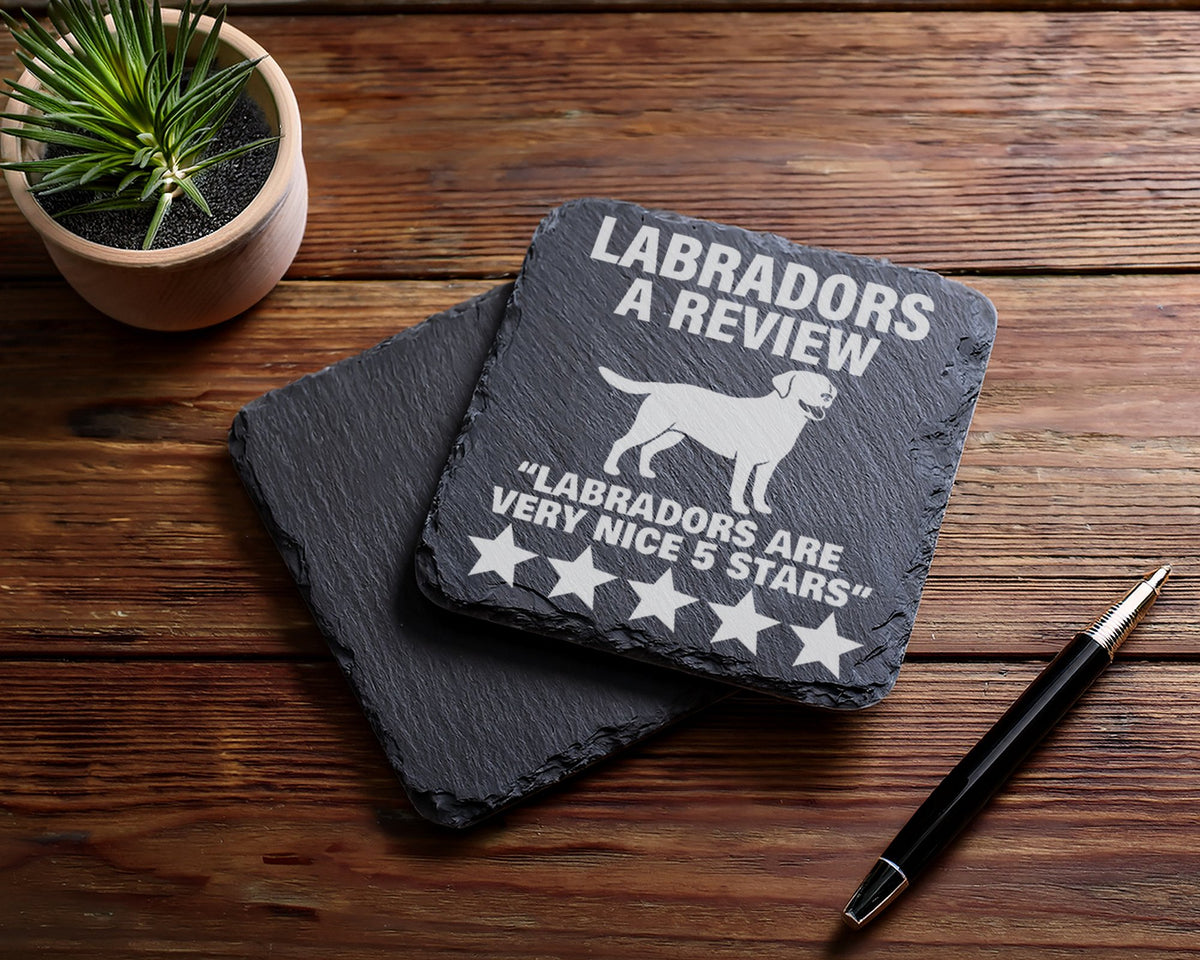 Schiefer Untersetzer Labrador Motiv - Lustiges Geschenk für Hundebesit – Bild 5