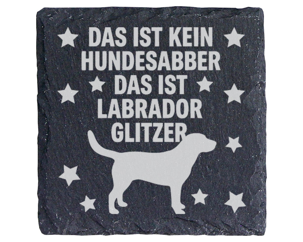 Schiefer Untersetzer Labrador Glitzer Kein Hundesabber - Lustiges Gesc – Bild 1