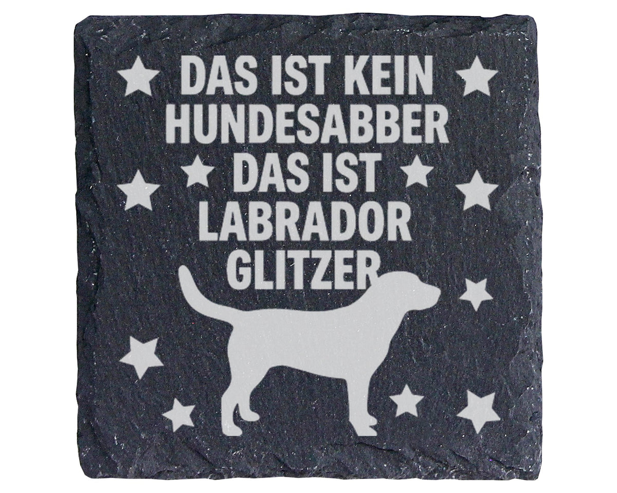 Schiefer Untersetzer Labrador Glitzer Kein Hundesabber - Lustiges Gesc – Bild 1