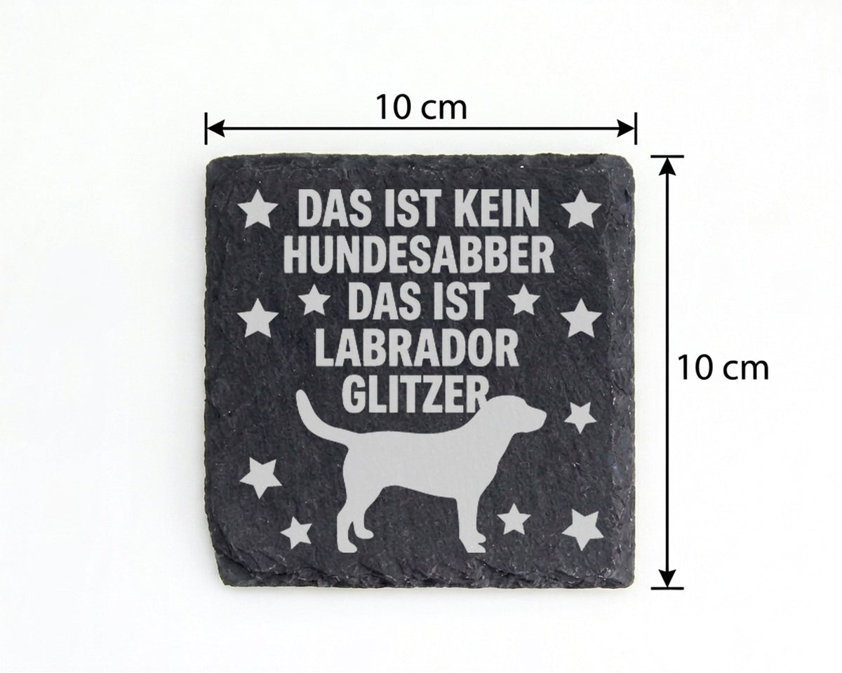 Schiefer Untersetzer Labrador Glitzer Kein Hundesabber - Lustiges Gesc – Bild 4