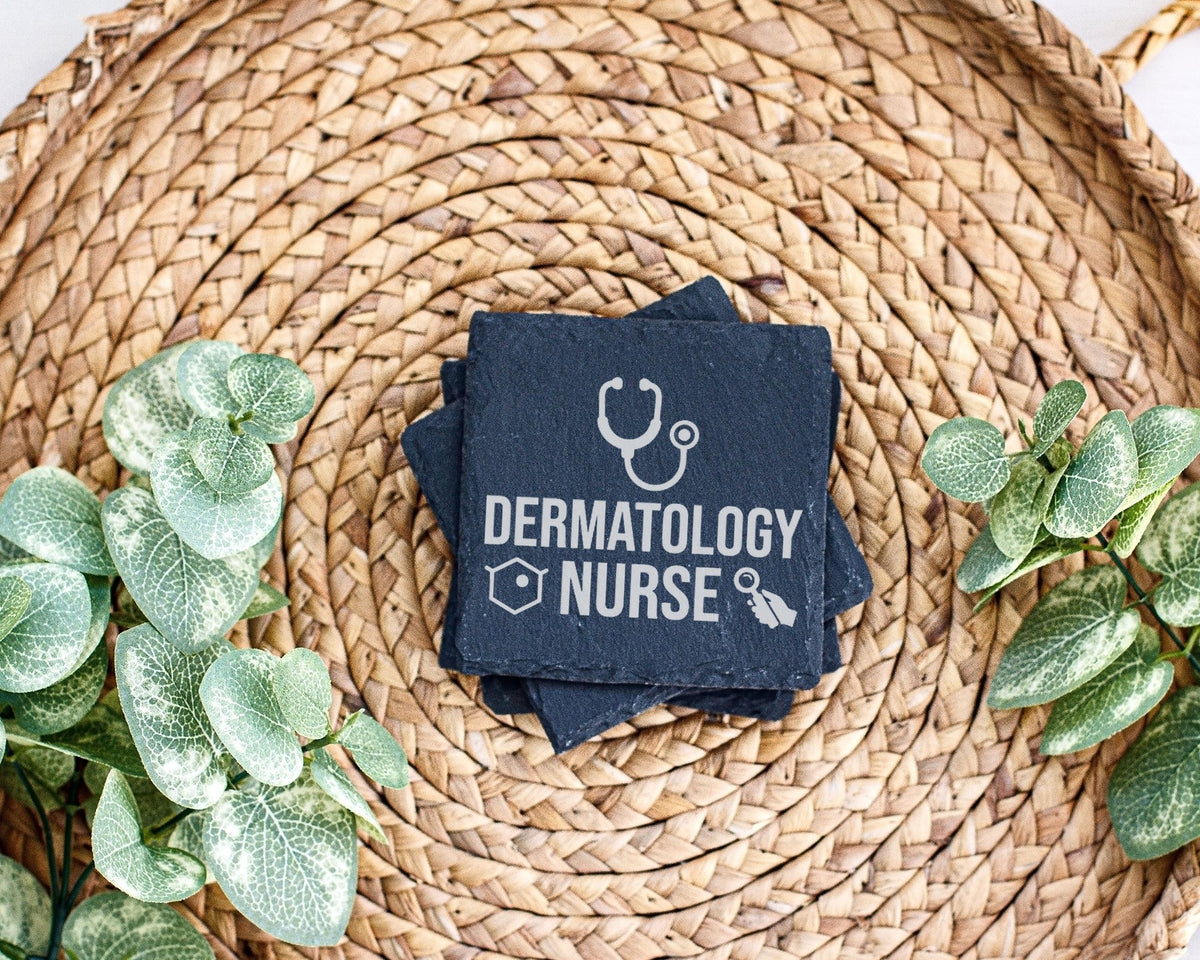 Schiefer Untersetzer Dermatology Nurse - Geschenk für Krankenschwester – Bild 3