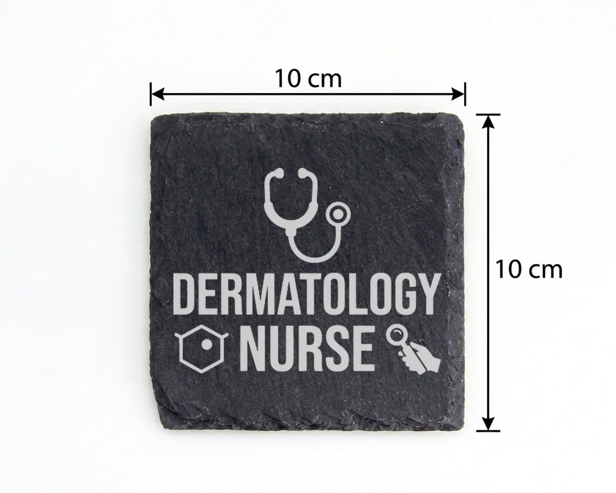 Schiefer Untersetzer Dermatology Nurse - Geschenk für Krankenschwester – Bild 4