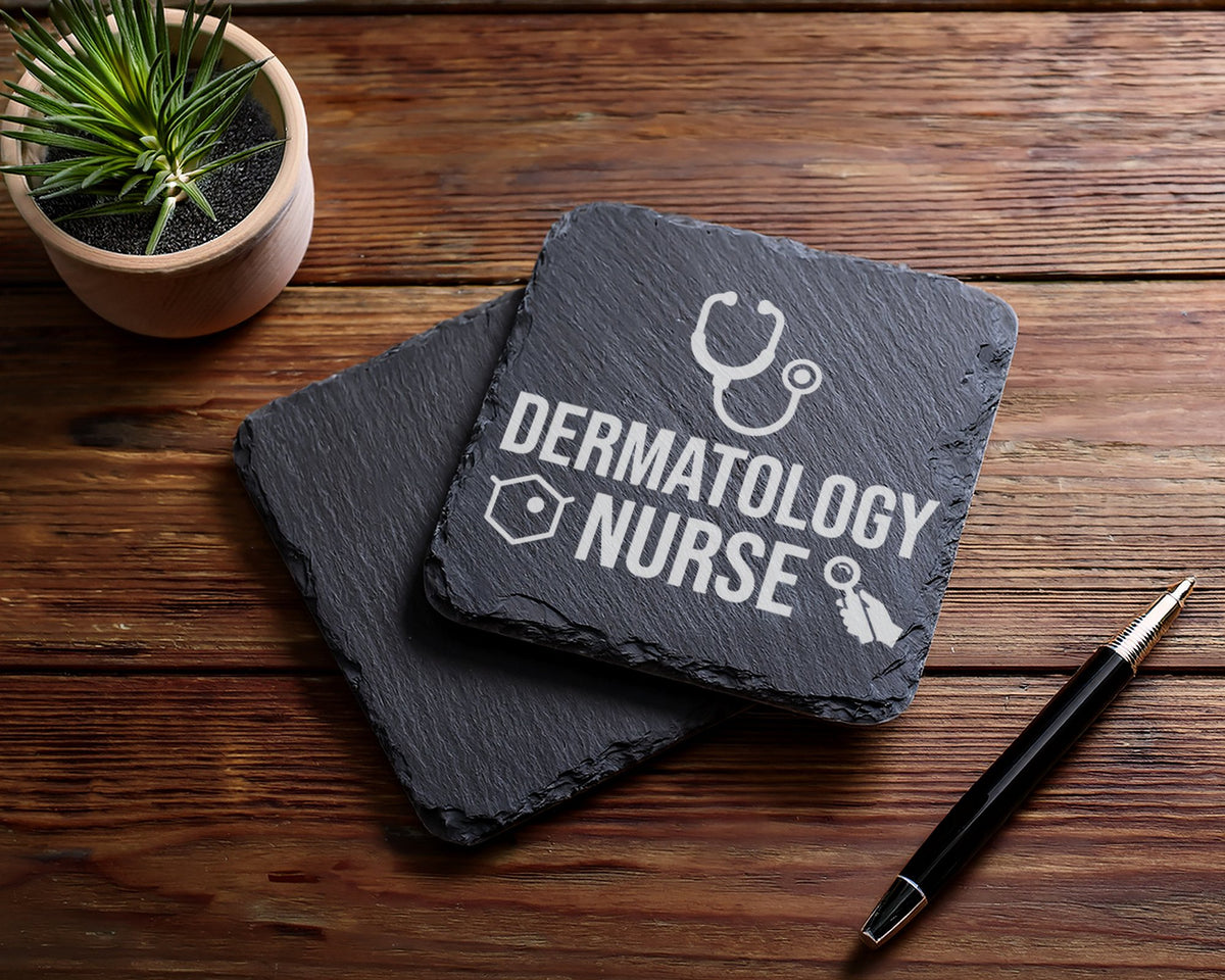 Schiefer Untersetzer Dermatology Nurse - Geschenk für Krankenschwester – Bild 5