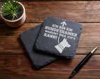 Schiefer Untersetzer Hundetrainer Weil Ichs Kann - Lustiges Geschenk f – Bild 5