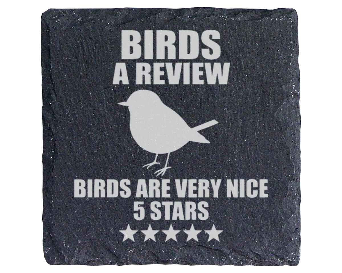 Schiefer Untersetzer Vogel Birds Are Very Nice Spruch - Lustiges Gesch – Bild 1