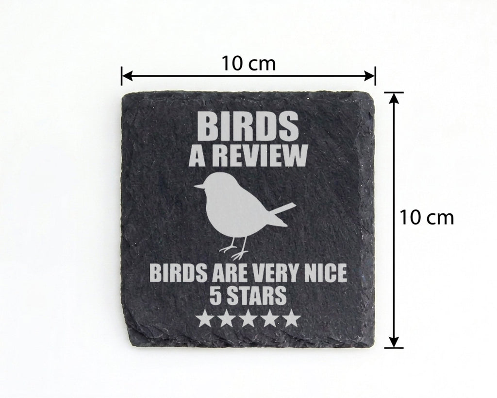 Schiefer Untersetzer Vogel Birds Are Very Nice Spruch - Lustiges Gesch – Bild 4