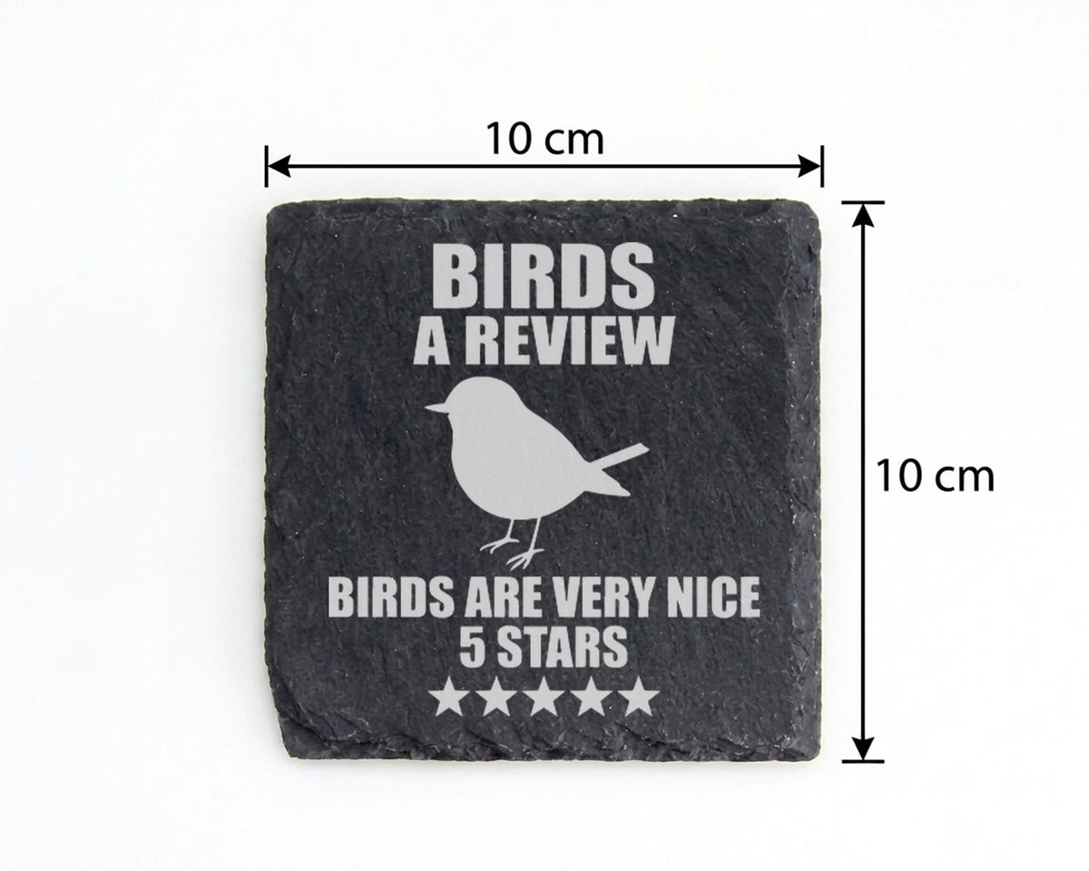 Schiefer Untersetzer Vogel Birds Are Very Nice Spruch - Lustiges Gesch – Bild 4