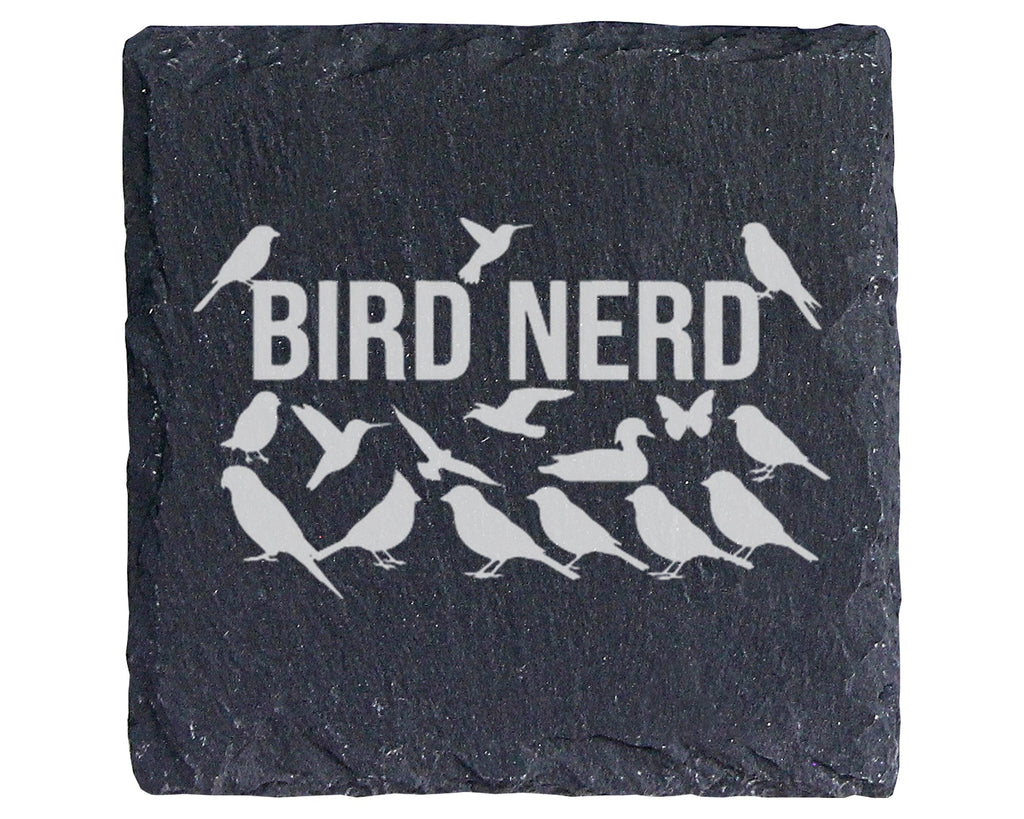 Schiefer Untersetzer Bird Nerd Vögel - Geschenk für Vogelfreunde Ornit – Bild 1