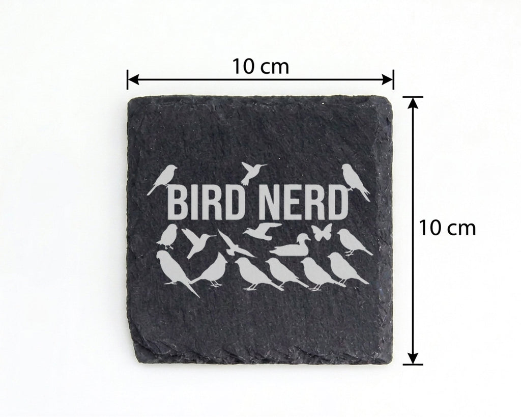 Schiefer Untersetzer Bird Nerd Vögel - Geschenk für Vogelfreunde Ornit – Bild 4