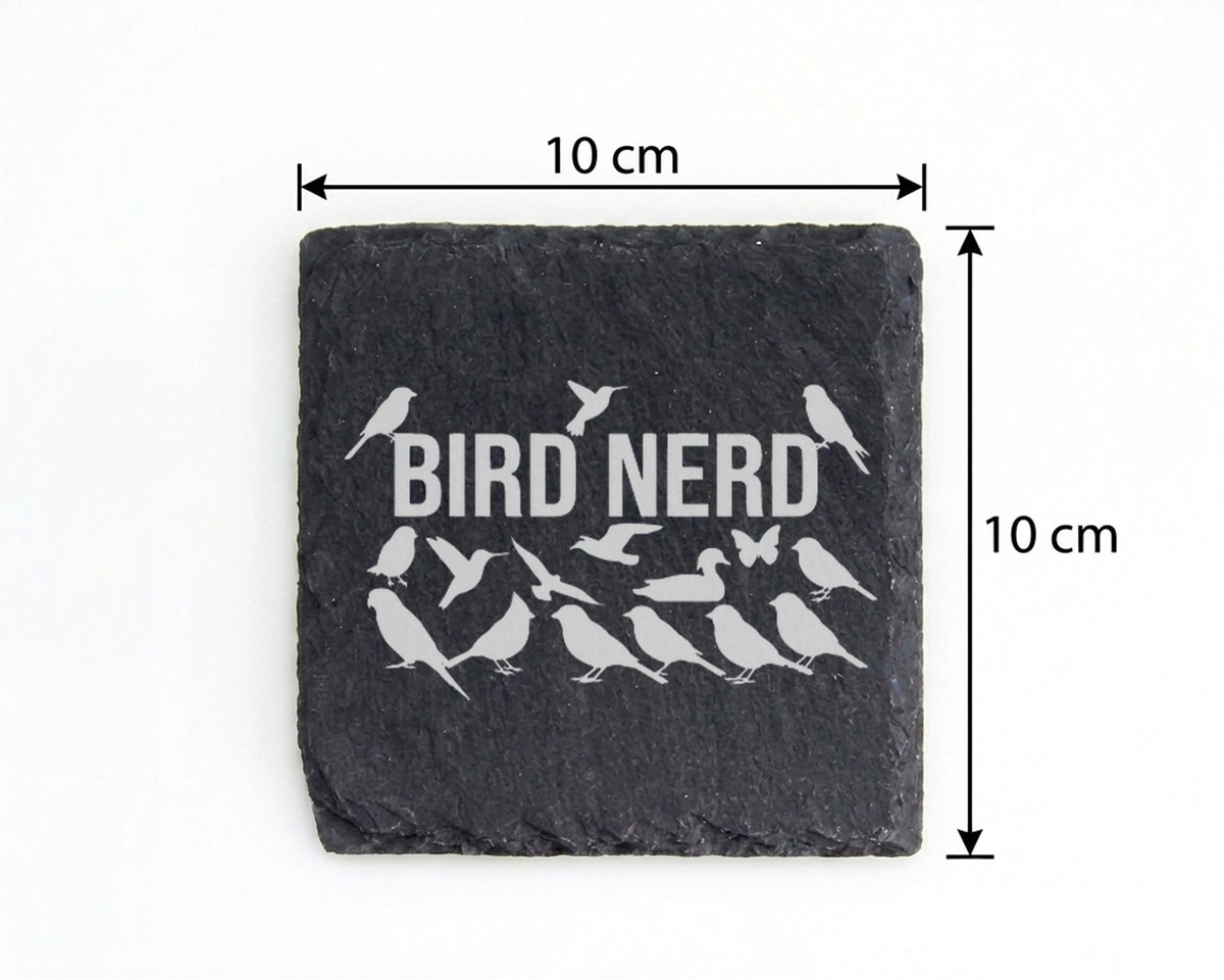 Schiefer Untersetzer Bird Nerd Vögel - Geschenk für Vogelfreunde Ornit – Bild 4