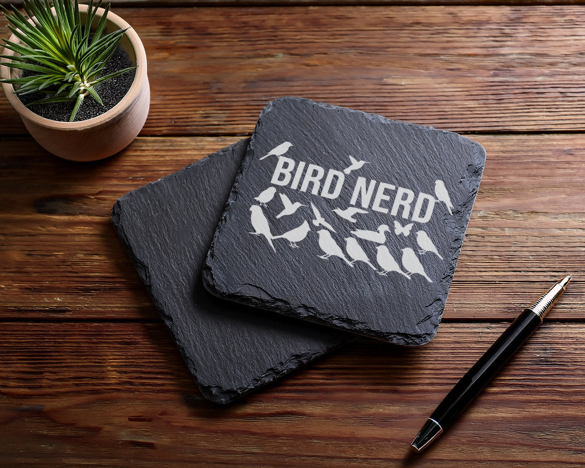 Schiefer Untersetzer Bird Nerd Vögel - Geschenk für Vogelfreunde Ornit – Bild 5