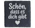 Schiefer Untersetzer Schön Dass Es Dich Gibt Herz - Geschenk Für Partn – Bild 1