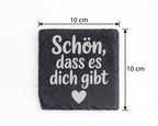 Schiefer Untersetzer Schön Dass Es Dich Gibt Herz - Geschenk Für Partn – Bild 4