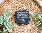 Schiefer Untersetzer Hundetrainer Ja Ich Arbeite - Geschenk für Hundef – Bild 3