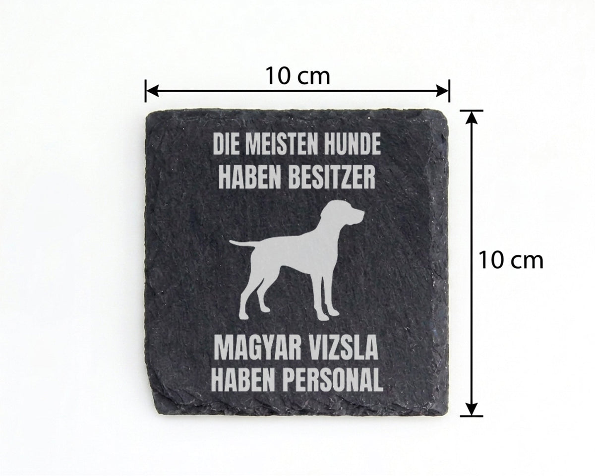 Schiefer Untersetzer Magyar Vizsla Haben Personal - Geschenk Für Hunde – Bild 4
