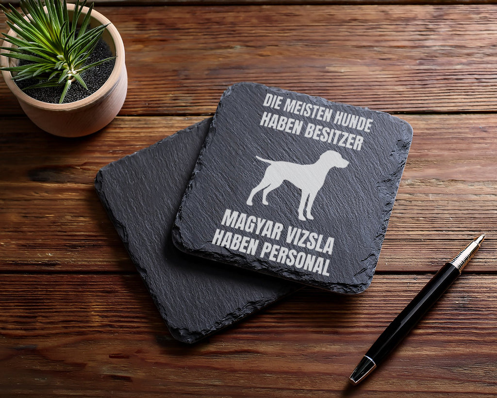 Schiefer Untersetzer Magyar Vizsla Haben Personal - Geschenk Für Hunde – Bild 5