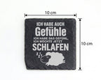 Schiefer Untersetzer Schaf Spruch Gefühle Ich Möchte Schlafen - Gesche – Bild 4