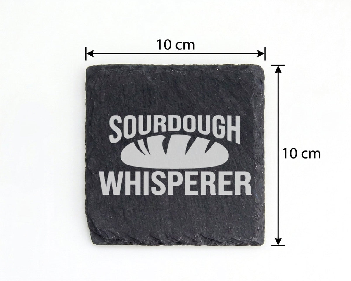 Schiefer Untersetzer Sourdough Whisperer - Lustiges Geschenk für Hobby – Bild 4