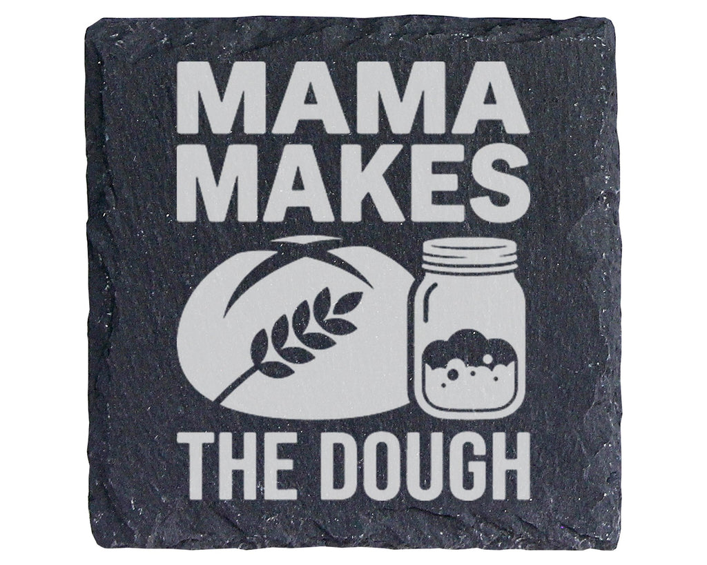 Schiefer Untersetzer Mama Makes The Dough Brot Backen - Geschenk für M – Bild 1