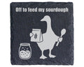 Schiefer Untersetzer Gans Sourdough Spruch - Geschenk für Bäcker Hobby – Bild 1